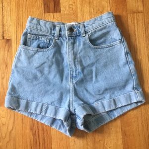 American Apparel Vintage High Waisted Denim Shorts